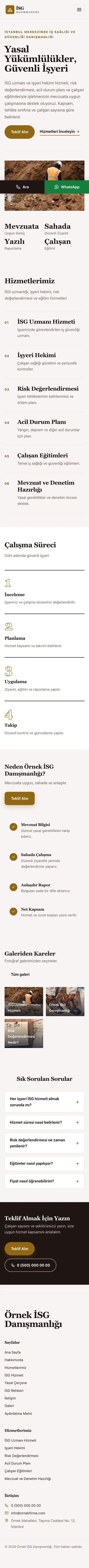 Dergi Editoryal Bordo Amber – İş Sağlığı ve Güvenliği Danışmanlığı Web Sitesi mobil görünümü
