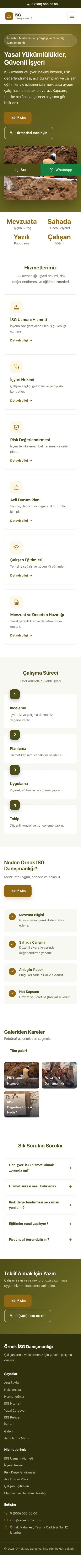 Klasik Zeytin Amber – İş Sağlığı ve Güvenliği Danışmanlığı Web Sitesi mobil görünümü