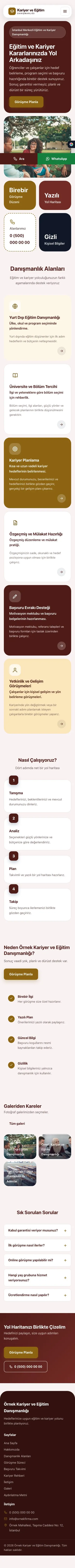 Mozaik Bordo Amber – Kariyer ve Eğitim Danışmanlığı Web Sitesi mobil görünümü