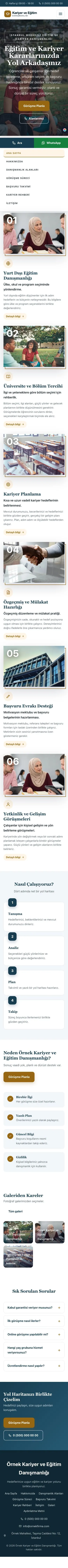 Zigzag Mavi Turuncu – Kariyer ve Eğitim Danışmanlığı Web Sitesi mobil görünümü