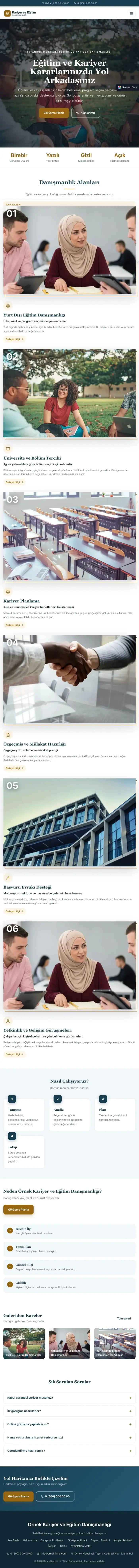 Zigzag Mavi Turuncu – Kariyer ve Eğitim Danışmanlığı Web Sitesi tablet görünümü