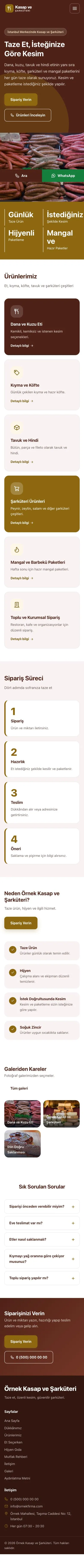 Blok Bordo Amber – Kasap ve Şarküteri Web Sitesi mobil görünümü