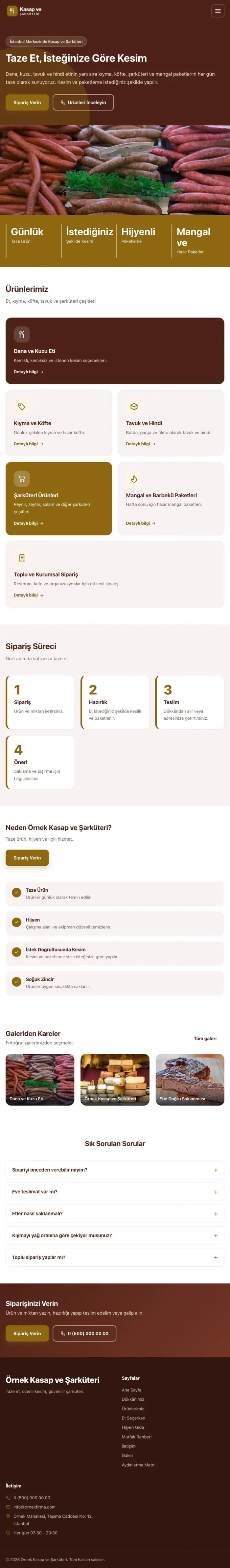 Blok Bordo Amber – Kasap ve Şarküteri Web Sitesi tablet görünümü
