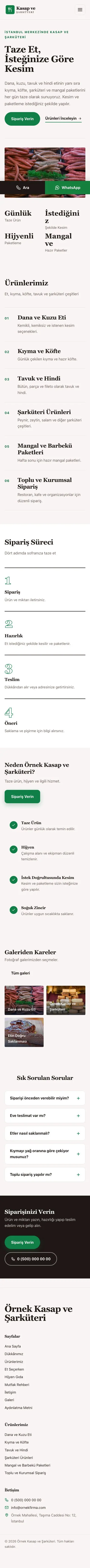 Dergi Editoryal Kahve Yeşil – Kasap ve Şarküteri Web Sitesi mobil görünümü