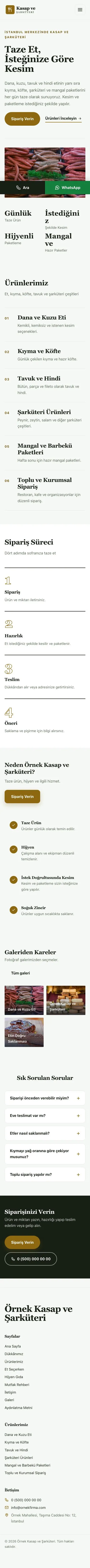 Dergi Editoryal Yeşil Amber – Kasap ve Şarküteri Web Sitesi mobil görünümü