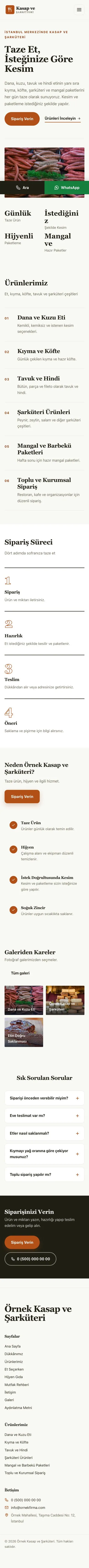Dergi Editoryal Zeytin Turuncu – Kasap ve Şarküteri Web Sitesi mobil görünümü