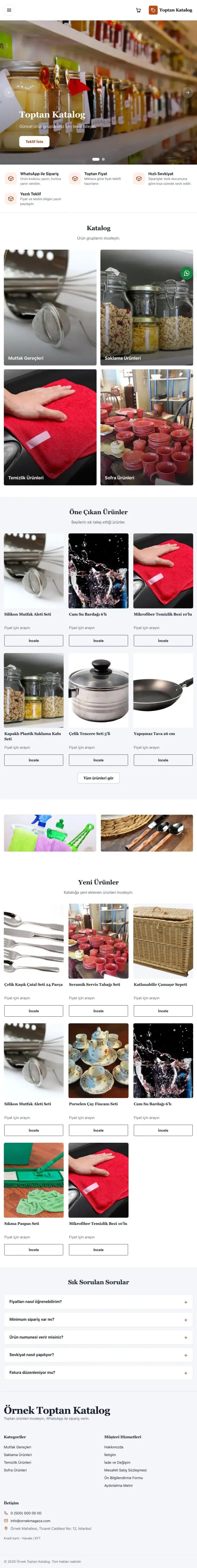 Butik Mavi Turuncu – Katalog Sitesi tablet görünümü
