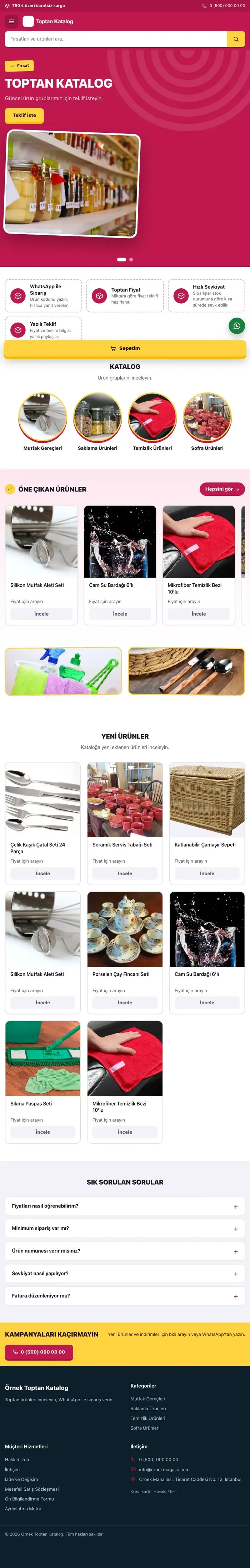 Kampanya Lacivert Pembe – Katalog Sitesi tablet görünümü
