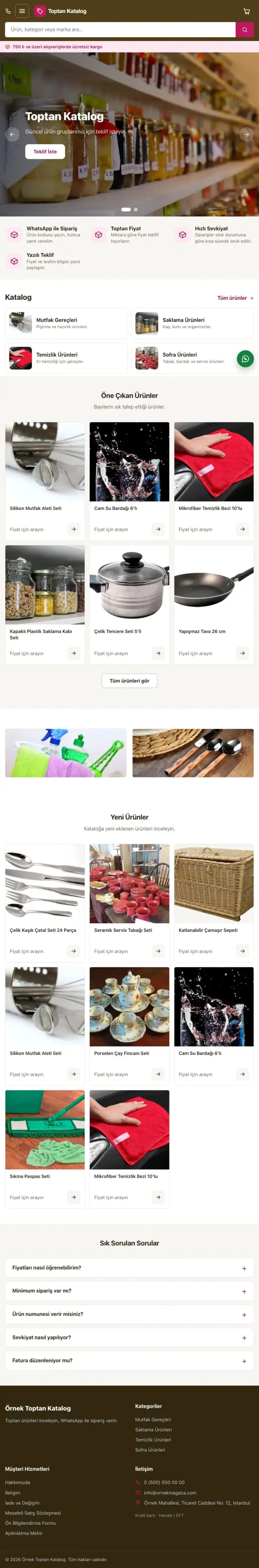 Market Kahve Pembe – Katalog Sitesi tablet görünümü