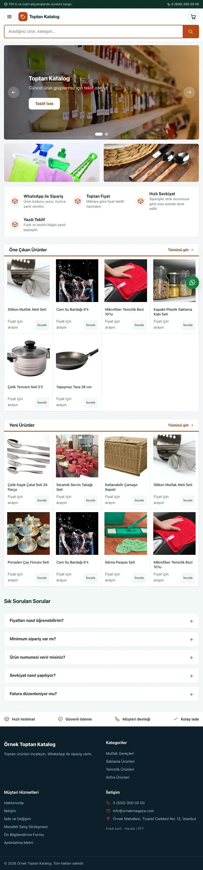 Pazar Yeri Petrol Turuncu – Katalog Sitesi tablet görünümü