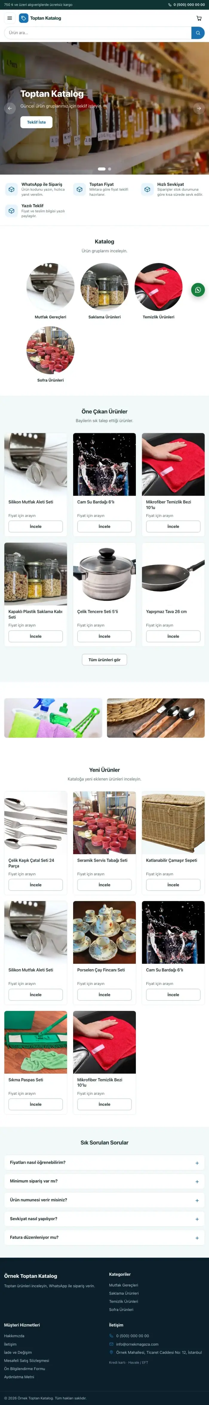 Vitrin Petrol Mavi – Katalog Sitesi tablet görünümü
