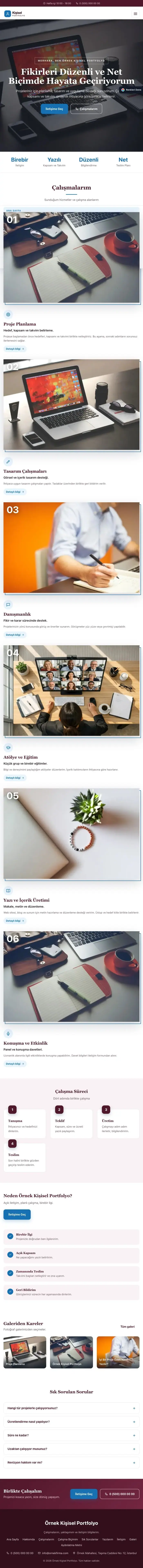 Zigzag Bordo Mavi – Kişisel Portfolyo Web Sitesi tablet görünümü