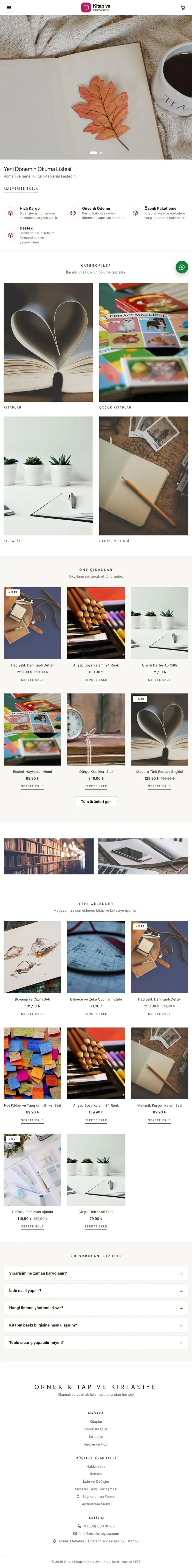 Galeri Kahve Pembe – Kitap ve Kırtasiye Mağazası E-ticaret Sitesi tablet görünümü