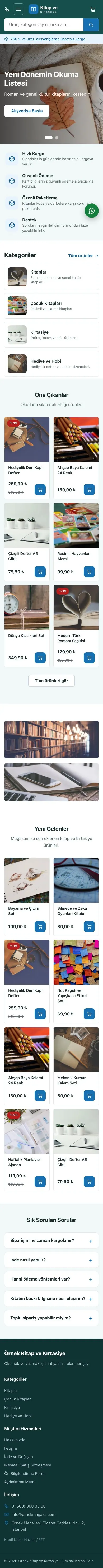 Market Petrol Mavi – Kitap ve Kırtasiye Mağazası E-ticaret Sitesi mobil görünümü