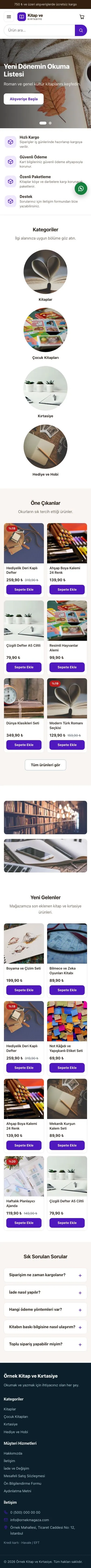 Vitrin Kahve Mor – Kitap ve Kırtasiye Mağazası E-ticaret Sitesi mobil görünümü