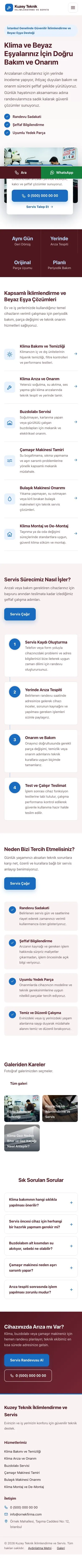 Bölünmüş Bordo Mavi – Klima ve Beyaz Eşya Servisi Web Sitesi mobil görünümü