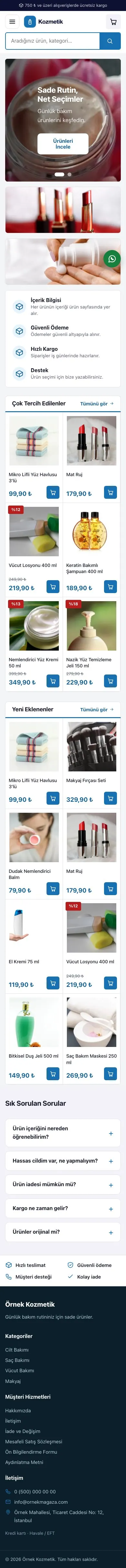 Pazar Yeri Lacivert Mavi – Kozmetik E-ticaret Sitesi mobil görünümü