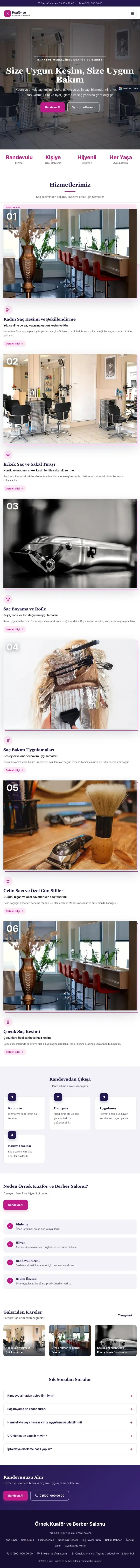 Zigzag Lacivert Pembe – Kuaför ve Berber Web Sitesi tablet görünümü