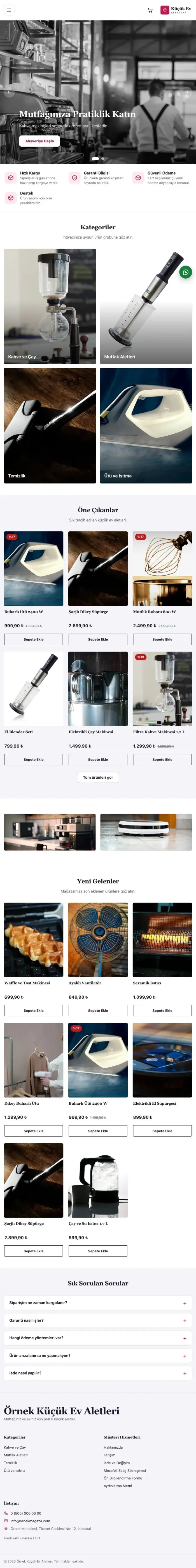 Butik Lacivert Pembe – Küçük Ev Aletleri Mağazası E-ticaret Sitesi tablet görünümü