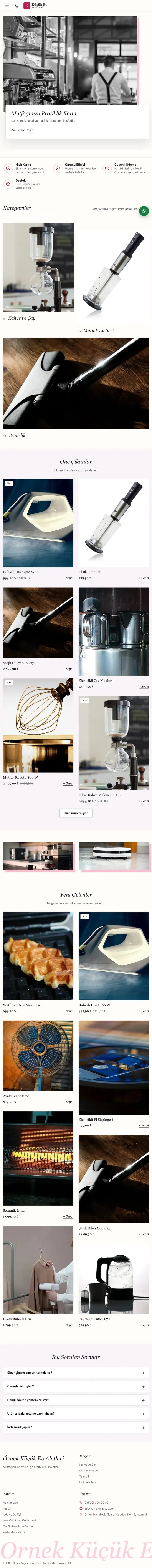Lookbook Mor Pembe – Küçük Ev Aletleri Mağazası E-ticaret Sitesi tablet görünümü