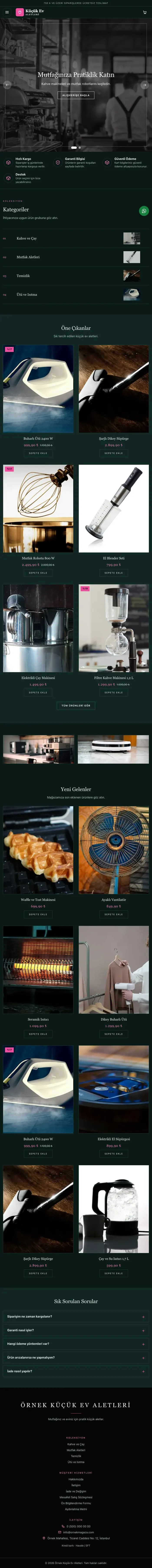 Koyu Lüks Petrol Pembe – Küçük Ev Aletleri Mağazası E-ticaret Sitesi tablet görünümü