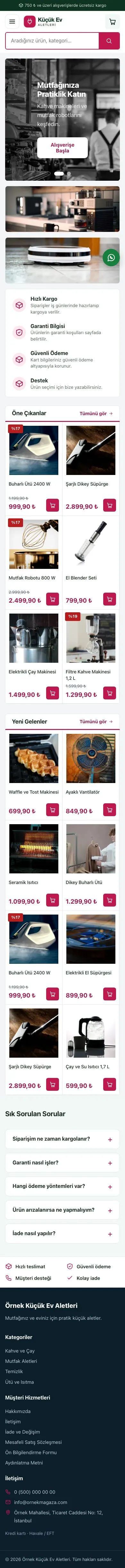 Pazar Yeri Yeşil Pembe – Küçük Ev Aletleri Mağazası E-ticaret Sitesi mobil görünümü