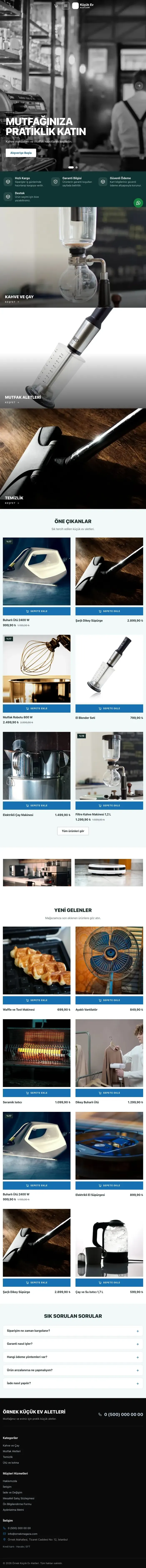 Sahne Petrol Mavi – Küçük Ev Aletleri Mağazası E-ticaret Sitesi tablet görünümü