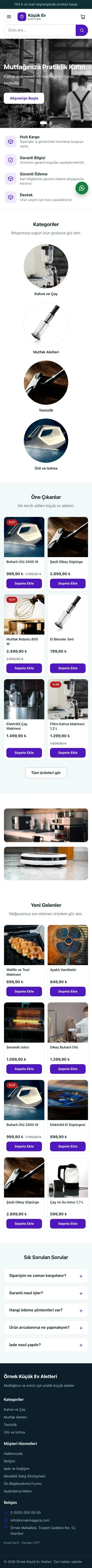 Vitrin Petrol Mor – Küçük Ev Aletleri Mağazası E-ticaret Sitesi mobil görünümü