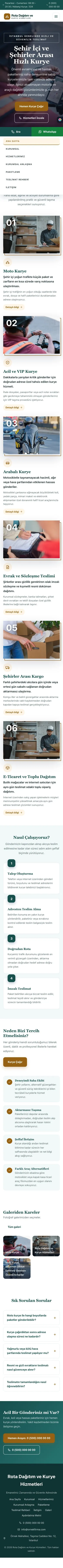 Zigzag Petrol Turuncu – Kurye Web Sitesi mobil görünümü