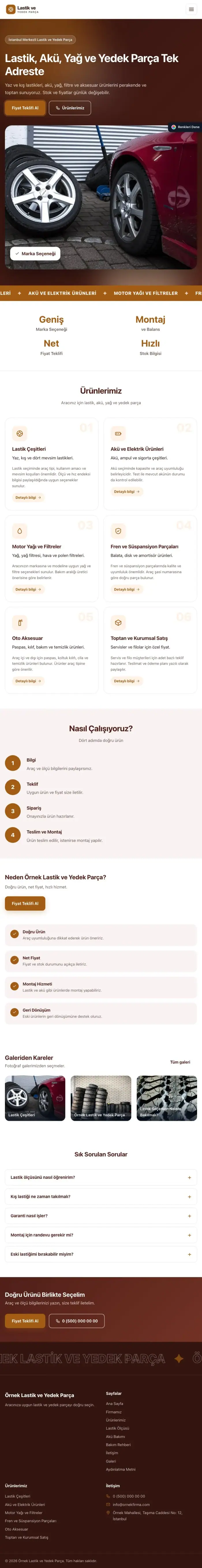 Hareketli Bordo Turuncu – Lastik ve Yedek Parça Web Sitesi tablet görünümü
