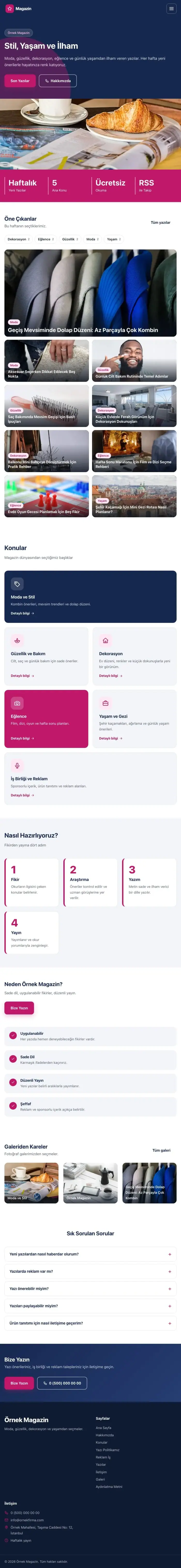 Blok Mavi Pembe – Magazin Sitesi Web Sitesi tablet görünümü
