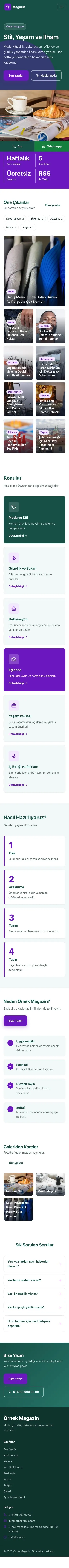 Blok Petrol Mor – Magazin Sitesi Web Sitesi mobil görünümü