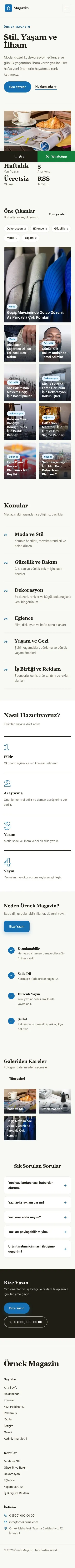 Dergi Editoryal Zeytin Mavi – Magazin Sitesi Web Sitesi mobil görünümü