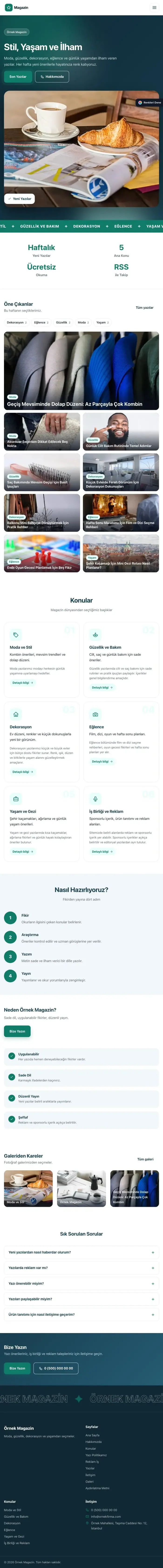 Hareketli Mavi Turkuaz – Magazin Sitesi Web Sitesi tablet görünümü