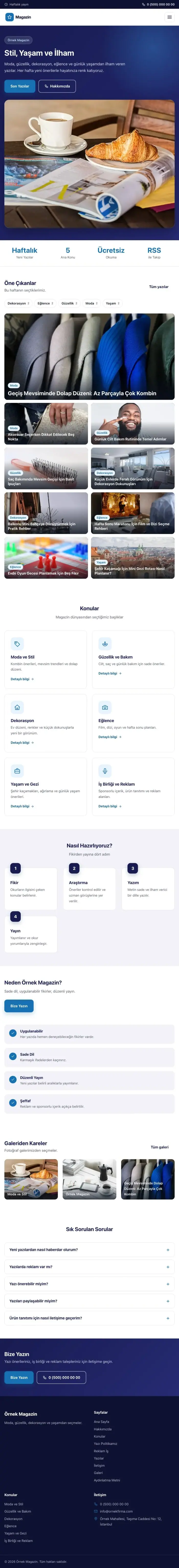 Klasik Lacivert Mavi – Magazin Sitesi Web Sitesi tablet görünümü
