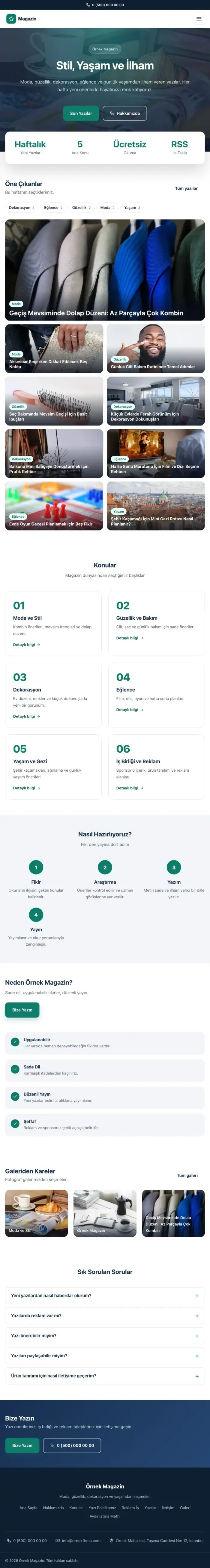 Merkez Mavi Turkuaz – Magazin Sitesi Web Sitesi tablet görünümü
