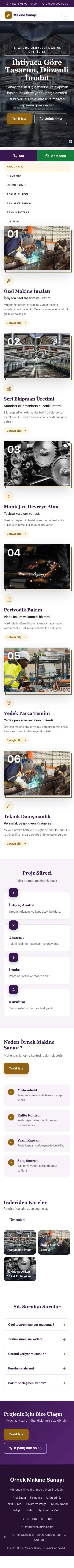 Zigzag Mor Turuncu – Makine Web Sitesi mobil görünümü