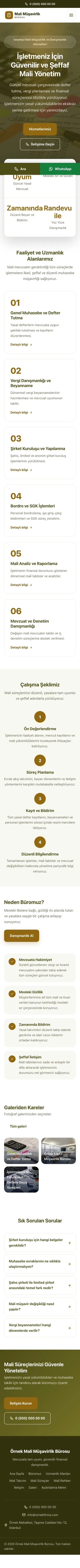 Merkez Zeytin Amber – Mali Müşavir Web Sitesi mobil görünümü