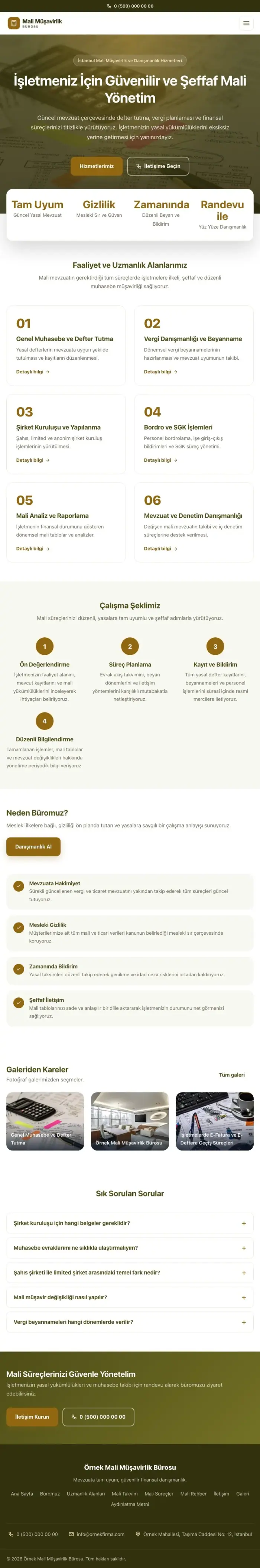 Merkez Zeytin Amber – Mali Müşavir Web Sitesi tablet görünümü