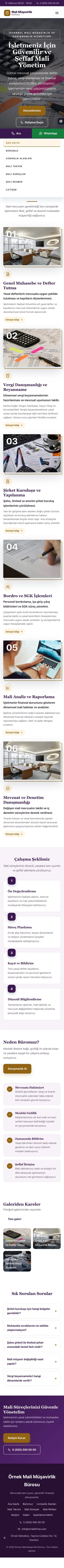 Zigzag Mor Turuncu – Mali Müşavir Web Sitesi mobil görünümü