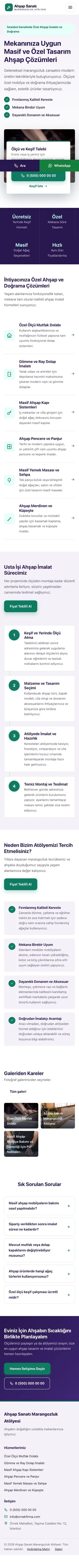 Bölünmüş Mor Turkuaz – Marangoz ve Doğrama Web Sitesi mobil görünümü
