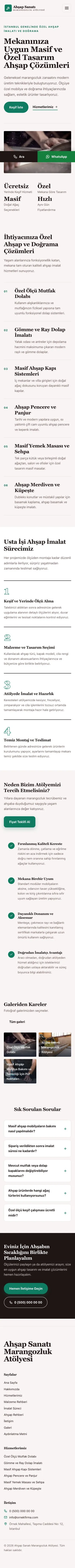 Editoryal Bordo Turkuaz – Marangoz ve Doğrama Web Sitesi mobil görünümü