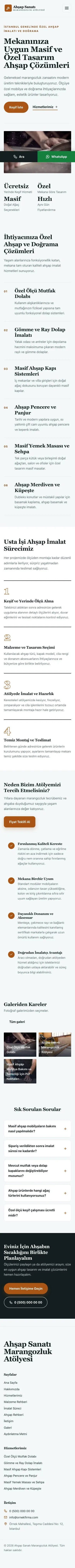 Editoryal Petrol Turuncu – Marangoz ve Doğrama Web Sitesi mobil görünümü