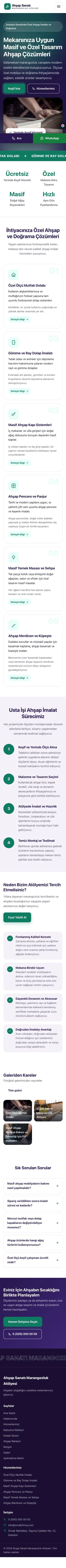 Hareketli Mor Turkuaz – Marangoz ve Doğrama Web Sitesi mobil görünümü