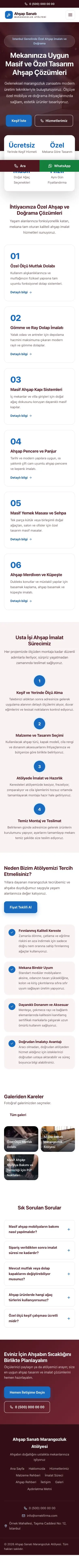 Merkez Bordo Mavi – Marangoz ve Doğrama Web Sitesi mobil görünümü