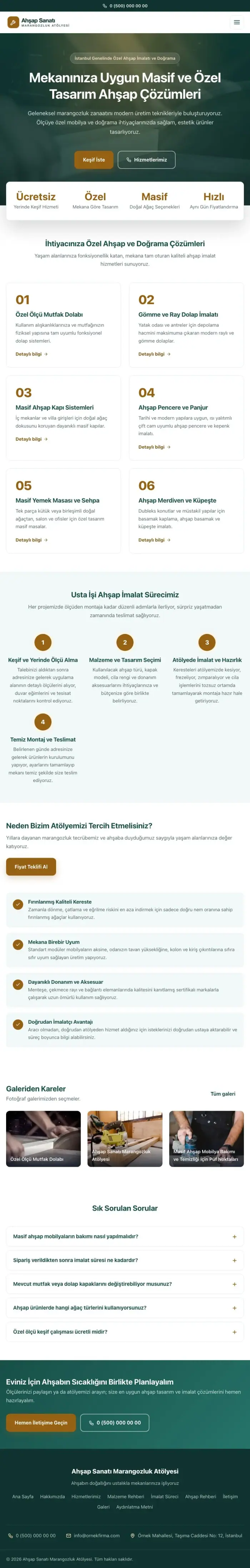 Merkez Petrol Turuncu – Marangoz ve Doğrama Web Sitesi tablet görünümü