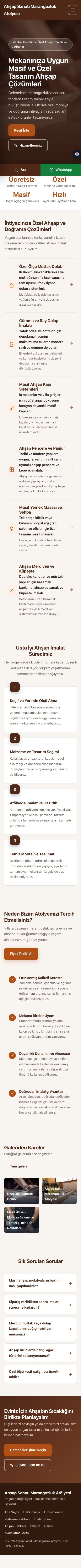 Sol Menü Kahve Turuncu – Marangoz ve Doğrama Web Sitesi mobil görünümü