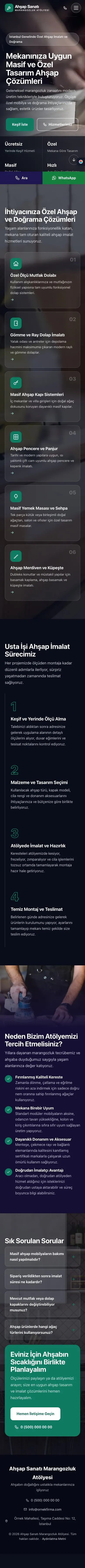 Tam Ekran Lacivert Turkuaz – Marangoz ve Doğrama Web Sitesi mobil görünümü