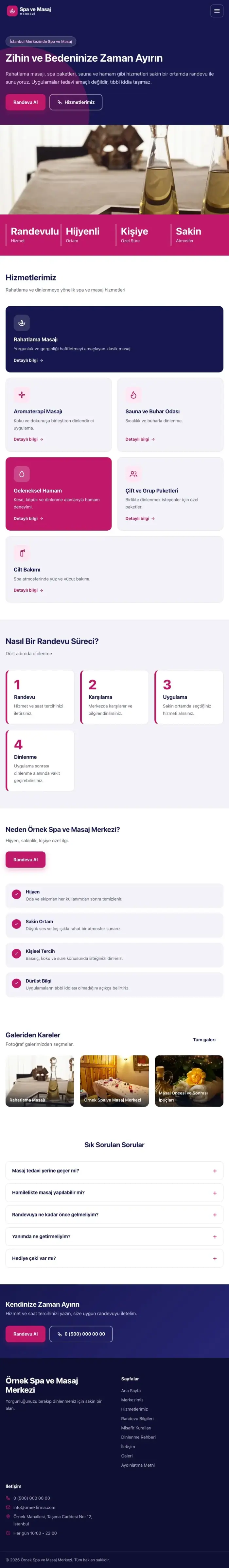 Blok Lacivert Pembe – Masaj ve Spa Web Sitesi tablet görünümü