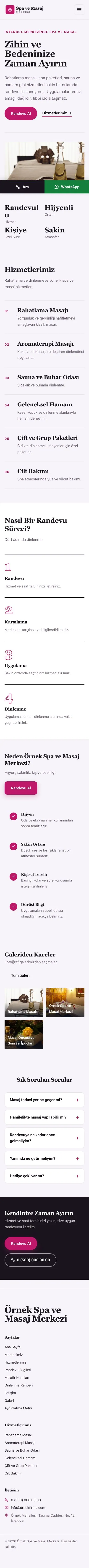 Editoryal Mor Pembe – Masaj ve Spa Web Sitesi mobil görünümü